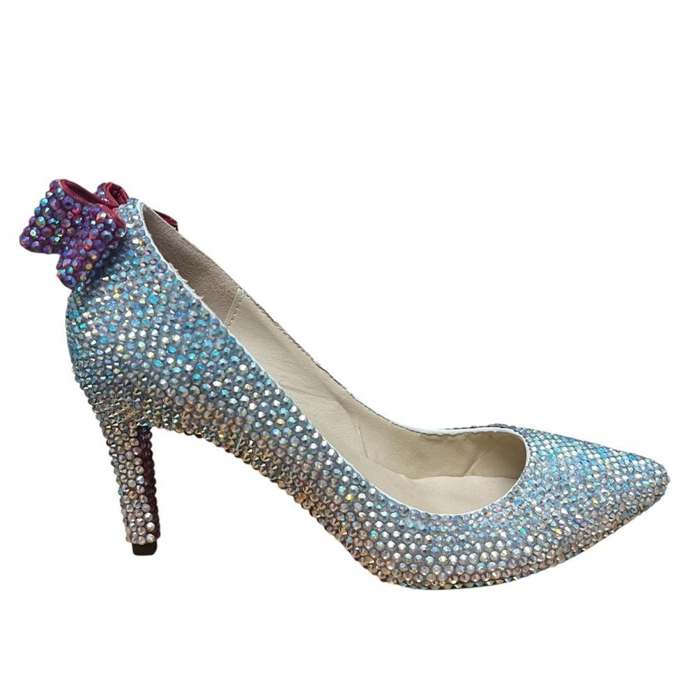 Marc Defang Handmade Rhinestones Pageant Prom Heels Shoes 6.5 Fairycore Coquette